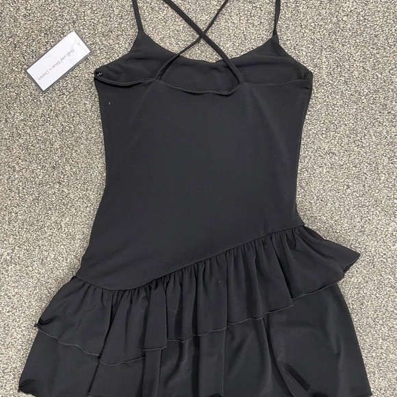 NWT Jersey Black Girls Ruffle Hem Dress - Picture 3 of 4